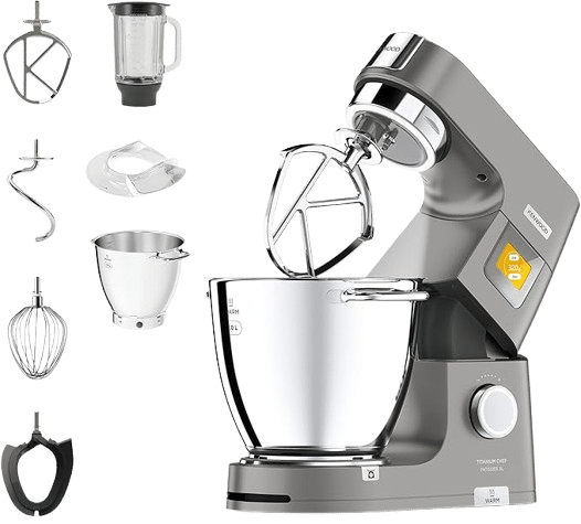 Kenwood_Titanium_Chef_Patissier_XL robot kenwood titanium gris avec accessoires