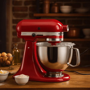 robot pâtissier kitchenaid sur plan de travail